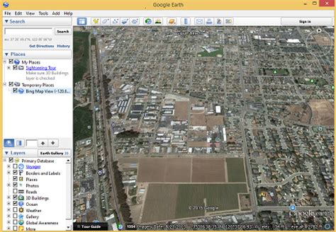APPLICATION OF GOOGLE EARTH ON PROPERTY .